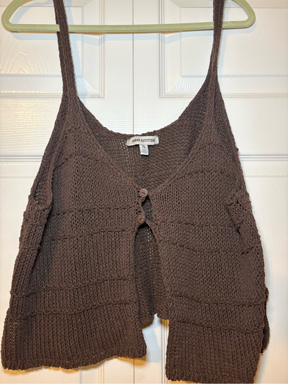 Urban Outfitters Chocolate Brown Knit Button Tank